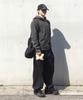 KNITTED Curved Training Pants Black