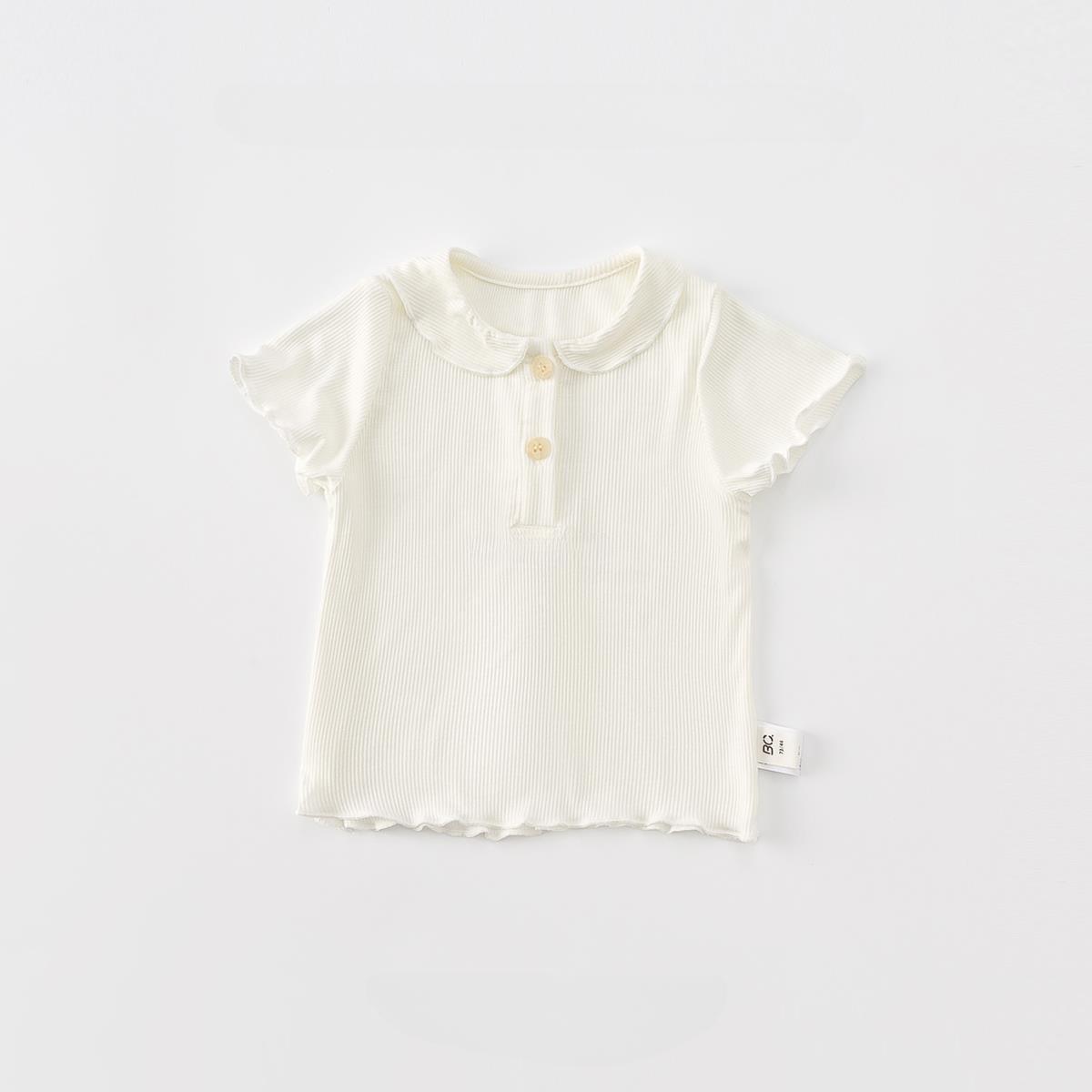 

Летние футболки с короткими рукавами для девочек, детские нижние рубашки, топы для маленьких девочек, детская одежда, белая детская одежда, детская весенняя и 100cm белый