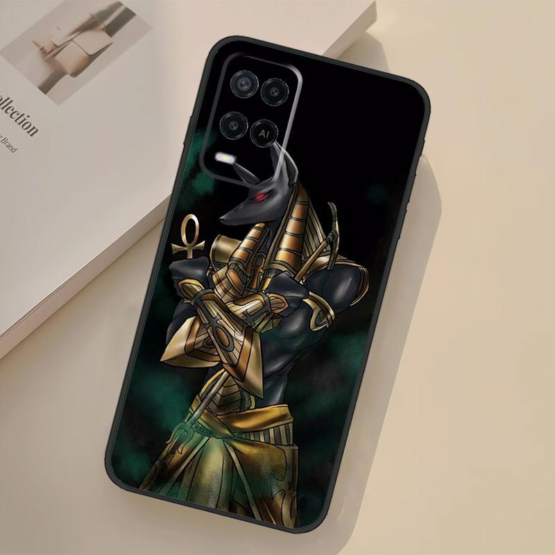 Anubis Ancient Egyptian God Case For Oppo A98 A78 A18 A38 A58 A60 A80 A40 A96 A76 A16 A94 A74 A54 A15 A17 A57 A77 A5 Pro
