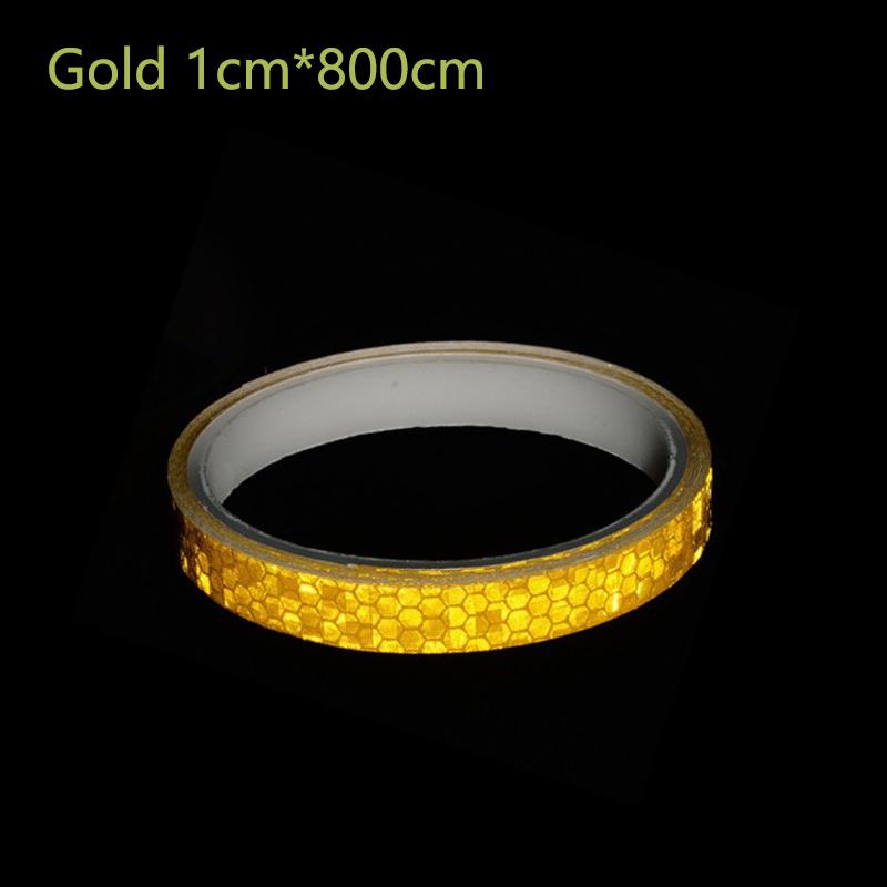 800cm Car Reflective Stickers Motorcycle Bicycle Reflector Safety Warning Rim Decal Tape Car Accessories 7 Colors Car Decoration
