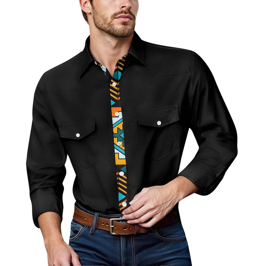 Men'S Fashionable Lapel And Shoulder Length Short Sleeved Casual Top