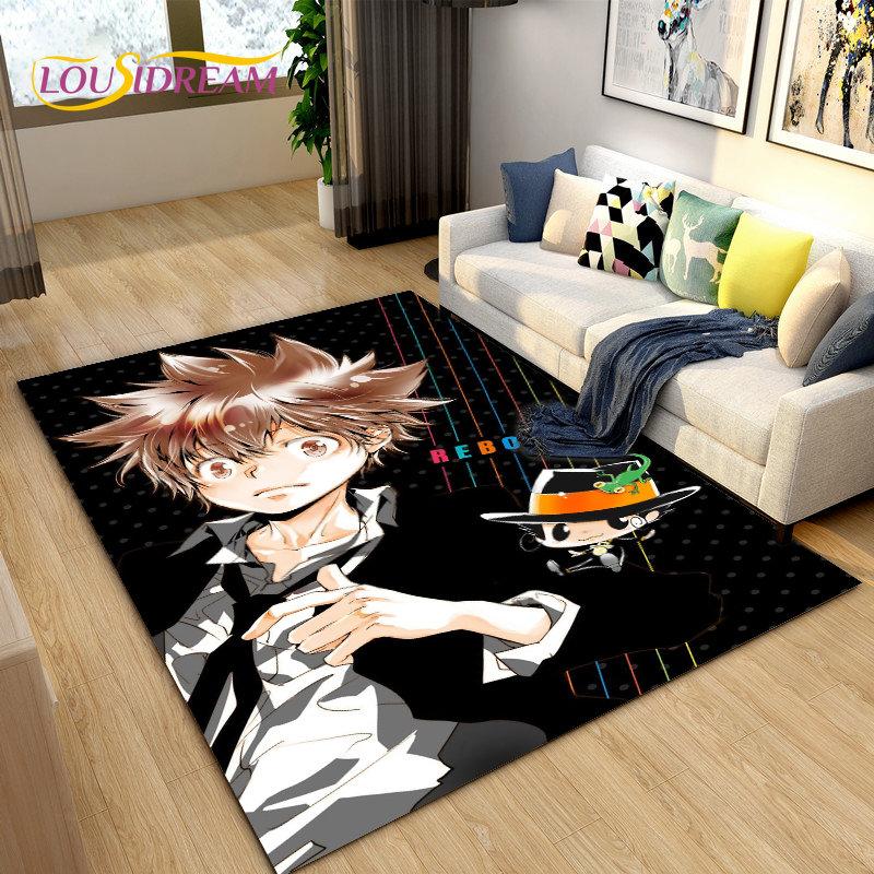 Nauczyciele Hitman Reborn Anime Dywan Obszarowy Duży, Dywan do Salonu Sypialni Sofa Wycieraczka Dekoracja, Dzieci Antypoślizgowa Mata Podłogowa