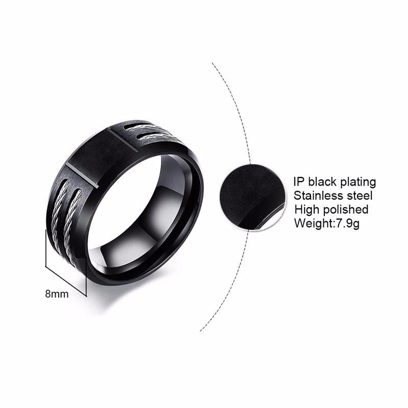 Anello Vnox 12 Segni Zodiacali per Uomo Acciaio Inossidabile Nero Intrecciato Inserimento Filo Uomo Robusto Anello Ariete Leone Costellazione Fedina