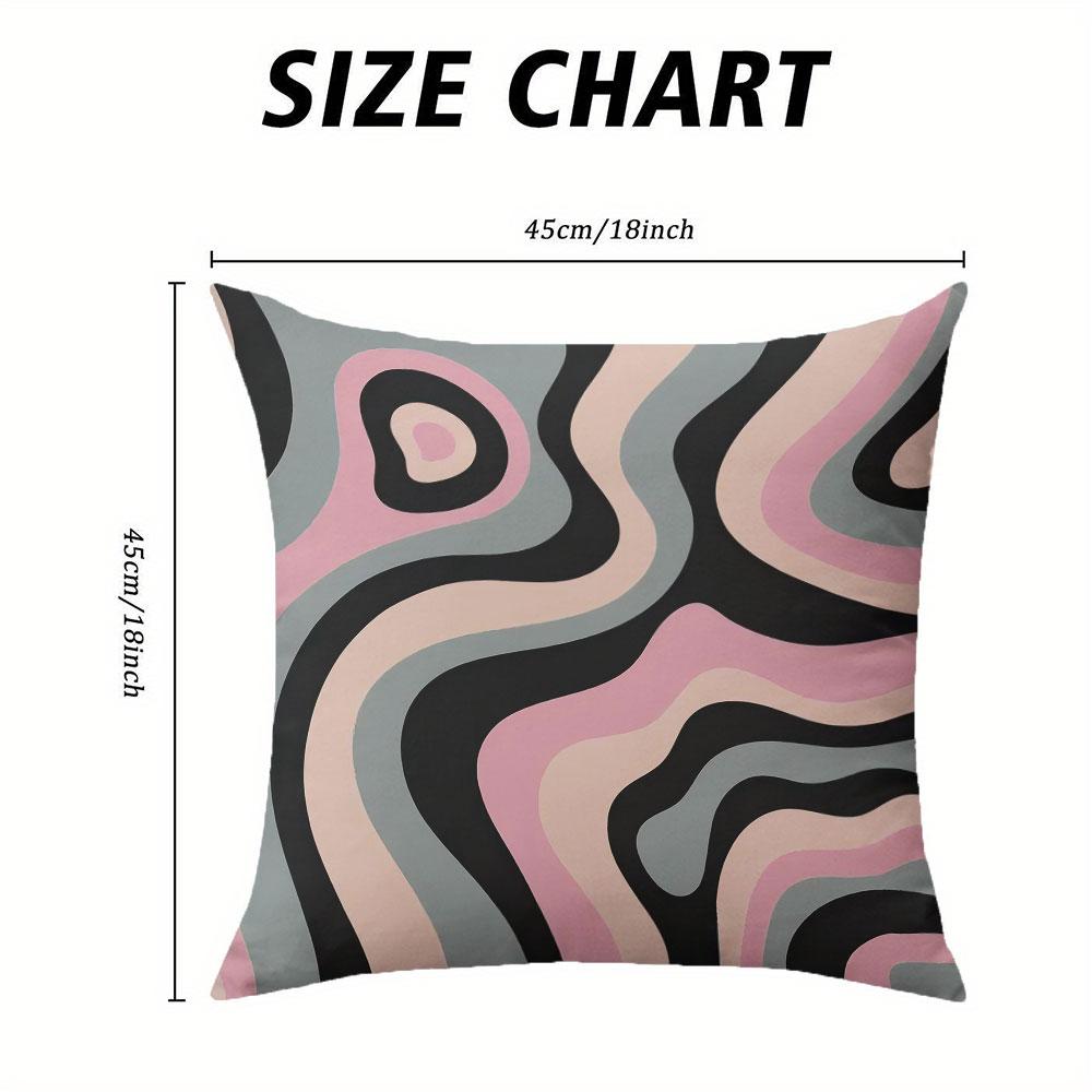 Blush Swirl Square Jacquard Pillow Cover for Sofa Office Waist Cushion Cover Home Decorative Pillowcase