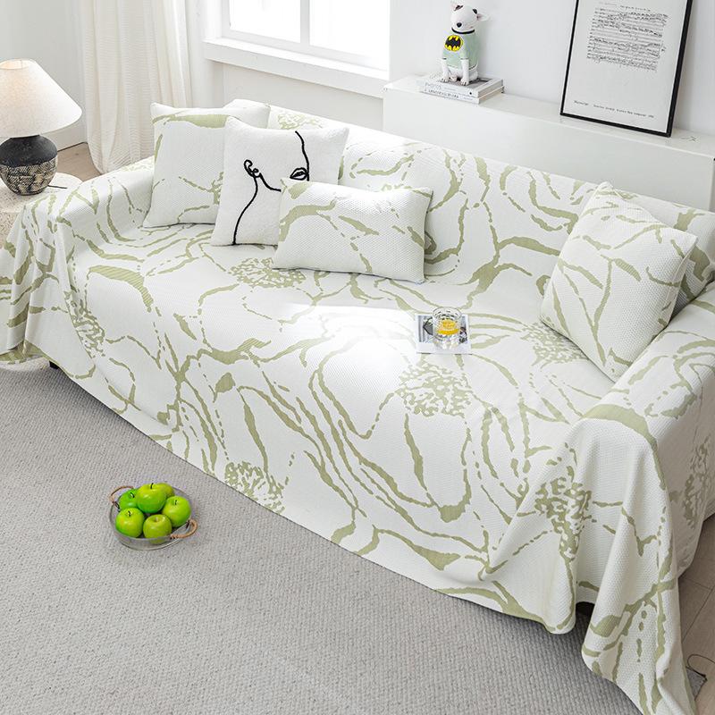 

Летние чехлы для диванов, полотенце, зеленое одеяло для гостиной, чехол для дивана с защитой от царапин, охлаждающий чехол для стула, цельный 180x130cm