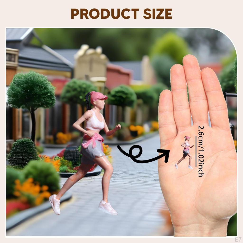 1/64 Female Figure Model Miniature Architectural Piece for Scene Creation