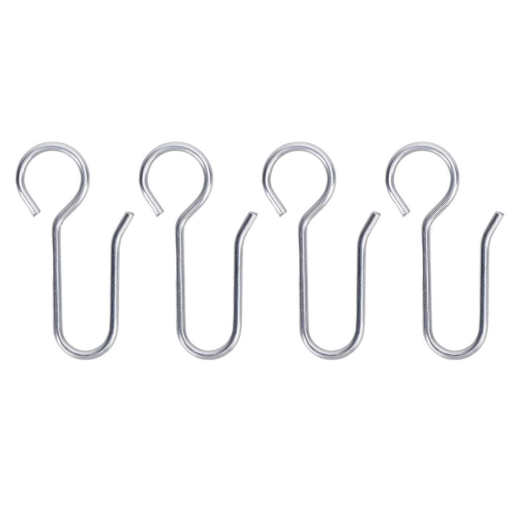100 ks Kovové pozinkované ocelové háčky na sprchový závěs pro nosič kolejnic Lehké háčky ve tvaru S