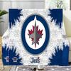 Winnipeg Jets Blanket Flannel Throw for Sofa, Travel, Camping, Livingroom, Office, Chair and Bed Soft and Warm Holiday Birthday gifts