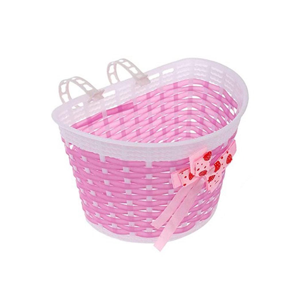 Children Bicycles Front Basket Portable Removable Replacement Cycling Cycle Holder Parts Accessories with Bell