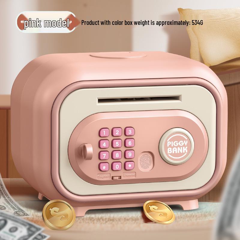 

Детская многофункциональная музыкальная копилка с автоматическим затягиванием купюр, большим хранилищем и сейфом с паролем - Идеальная игрушка в подарок.