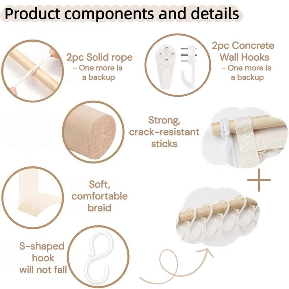 1 Zestaw Dużej Pojemności Stojak do Przechowywania Opasek do Włosów Hak Drewniany Wiszący na Ścianę Prezentacja Przechowywania Dekoracja Torby do Przechowywania