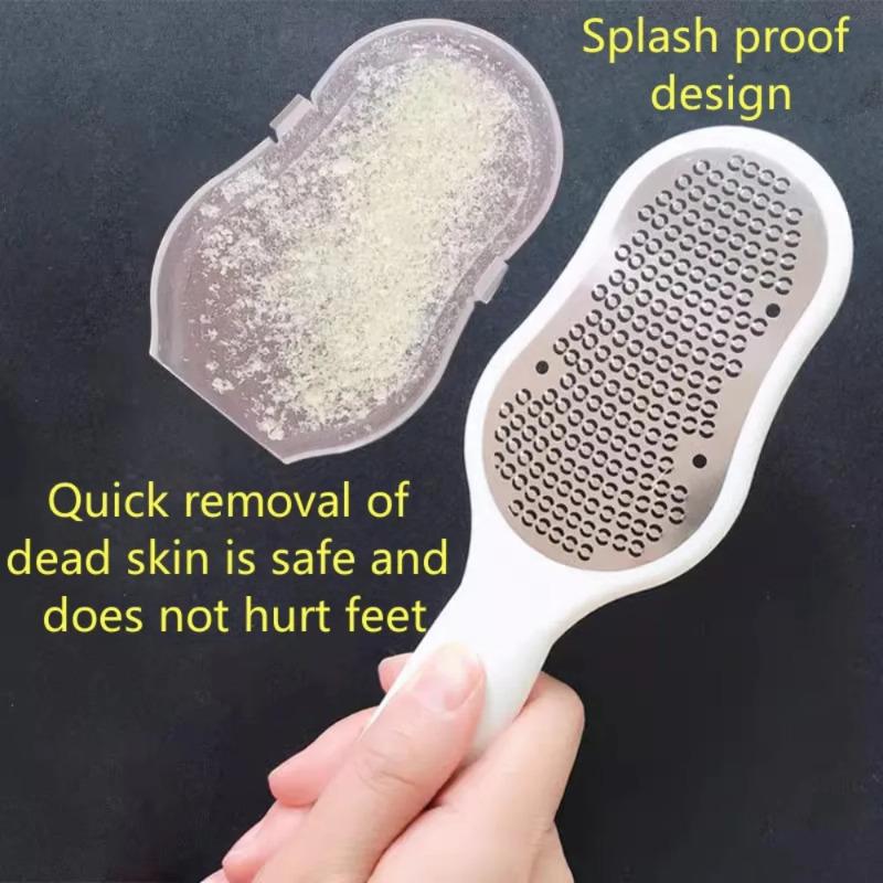 1PCS Pedicure File Reusable Stainless Steel Exfoliator To Remove Dead Skin Foot Calluses Thick Leather Heel Pedicure Care Tool