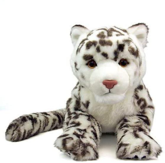 Calorata Snöleopard Plyschleksak (FörälderRiktigt Djur FamiljMjuk Beröring) Realistiska djurleksak docka present present födelsedag (Två gånger testad)  Julklapp