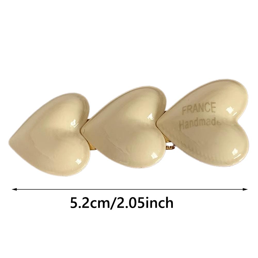 Three Little Hearts Duckbill Clip Peach Heart Girls Hairpins Fashion Hair Clip  for Women Girls