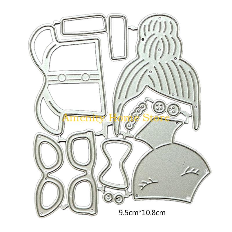 F26C Girl Metal Cutting Dies Scrapbooking Stencil Die Cuts Card Embossing DIY Photo