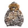 Camouflage Fur Collar Hooded Jacket, Retro Loose and Versatile Casual Jacket