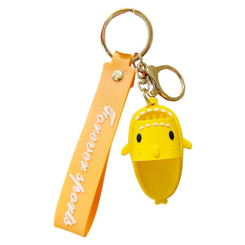 Slippers Shark Trendy Keychain Delightful Silicone Charm For Key And Decoration Bag