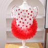 Sleeveless Pet Dog or Cat Princess Puff-sleeved Dress Suitable for Outings and Can Be Attached for Walking.