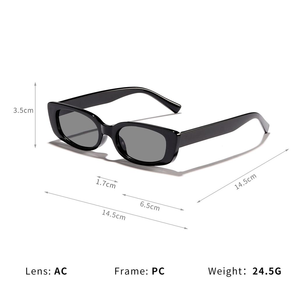 New Retro Small Frame Rectangular Fashion Sunglasses for Women Men's Summer Outdoor Driving Eyeglasses UV400 Eyewear