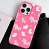 Animes Puppy Kitten Jelly Double Layer Rose Red Mobile Phone Case for iPhone 17 16 15 14 13 12 11 Air Pro Max Plus Protective