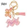 The Zodiac Charm Keychain Pendant, with Butterfly Metal Keyring Tassel, for Handbag Backpack Bag Pendant For Bags