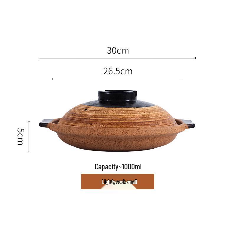 ZISIZ Clay Ceramic Stew Pot for Gas Stoves