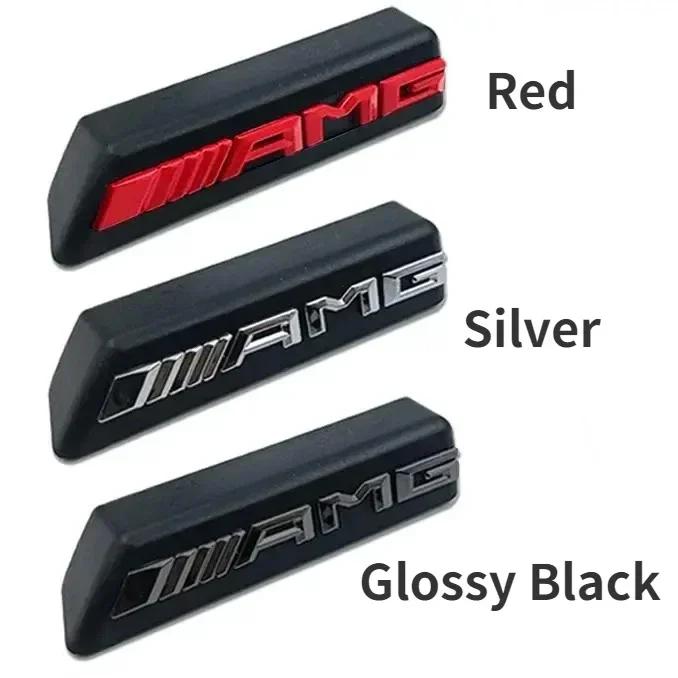 3D ABS Logo AMG Emblem Car Front Grille Badge Mercedes Benz GLC A B C E Class W204 W205 W212 W213 GT AMG Sticker Accessories