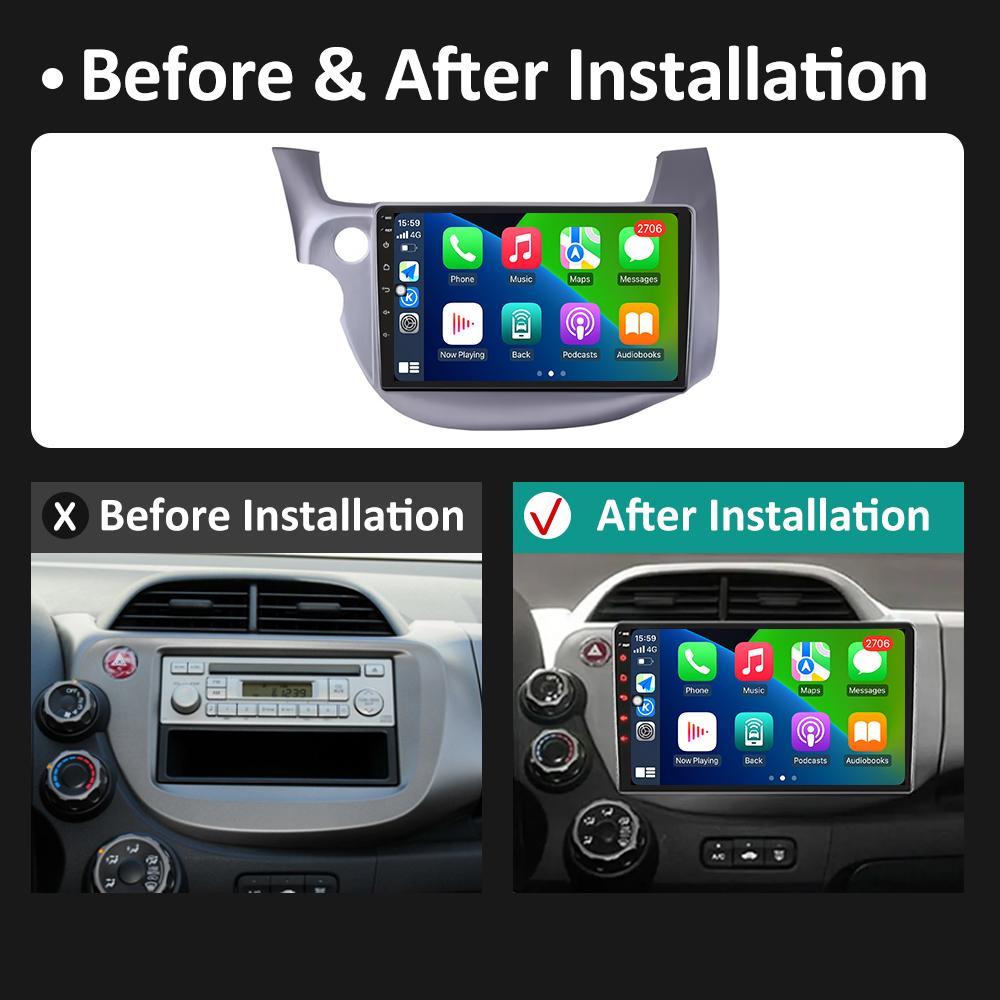 Left Hand Drive GPS For HONDA FIT JAZZ 2007 2008 2009 2010 2011 2012 2013 Cooling Fan Auto Tools GPS Navigation Touch Screen 4G