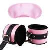 Goods For Adults Set Sexy Leather Plush Handcuffs Blindfold Spanking Soft Whips Tying Cotton Rope Couple Games Bondage Equipment