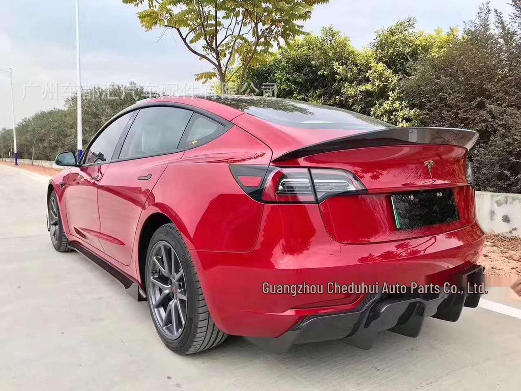 Model 3 Carbon Fiber Body Kit: Front Lip, Rear Lip, Spoiler, Side Skirts, Tail Wing