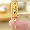 1:12 Scale Miniature Door Lock and Key Set 2 in 1 Pack Door Knocker Lock Set Vintage Dollhouse Decoration Accessories