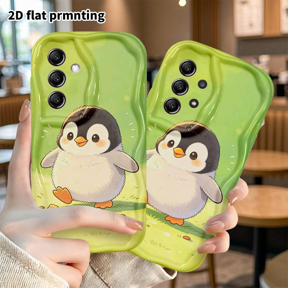Phone case: 2D flat, suitable for Samsung Galaxy A34 A35 M05 M06 S20 S22 S21 FE Plus 5G protective case, little penguin illustration, perfect Christma