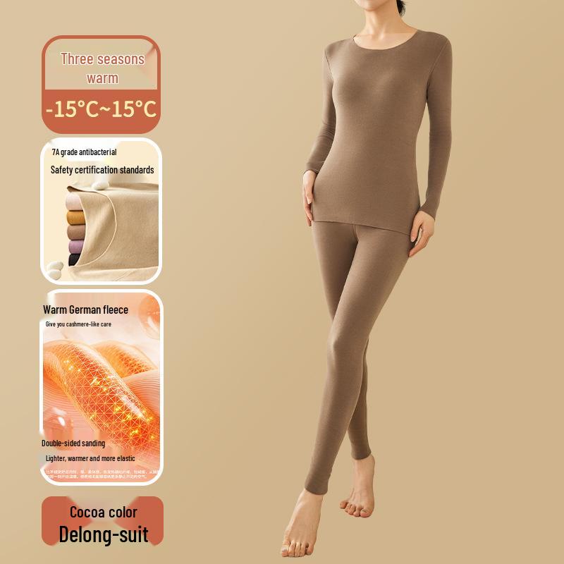 Seamless Thermal Fleece One-Piece Suit for Women: Self-Heating, Thickened Winter Innerwear