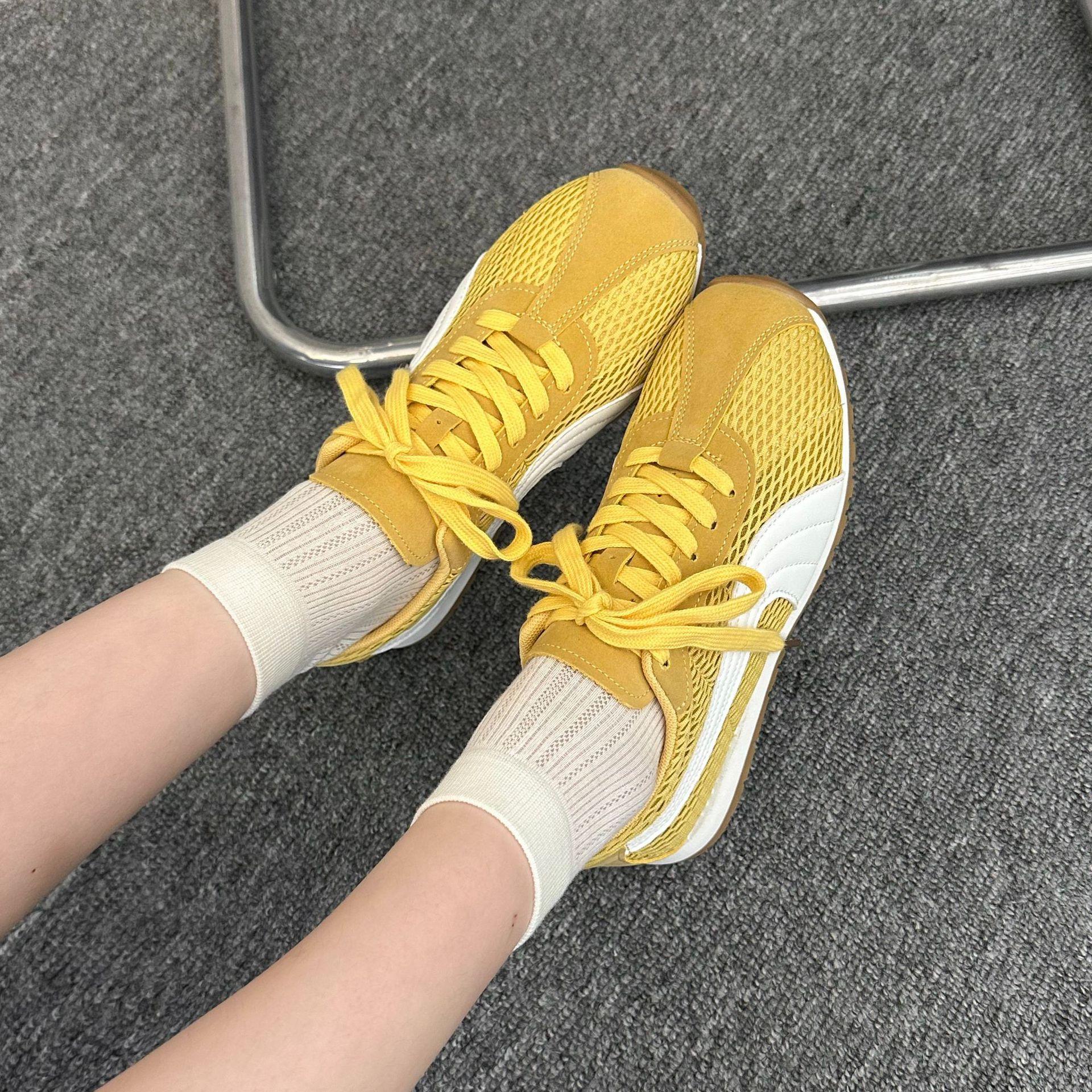 

Forrest Gump increases the height of moral training shoes for women s 2025 new summer breathable casual sports shoes flat-bottomed versatile dad shoes 40 жёлтый