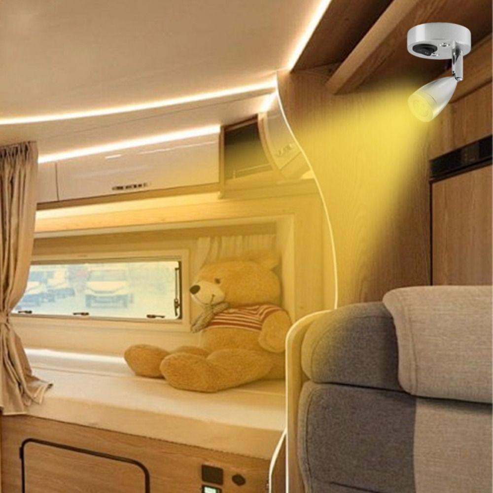12V -24V LED Wohnmobil Spotlicht 3W Wandleuchte Innen Leseleuchte Boot, Yacht Wohnwagen Schlafraum