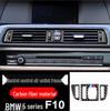 Naklejka na kratkę wentylacyjną z włókna węglowego do BMW serii 5 F10 528/525li 2011-17 konsola