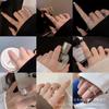 [Copper Products] Diamond-Encrusted Zircon Niche Design Opening Simple Ring Ring Woman