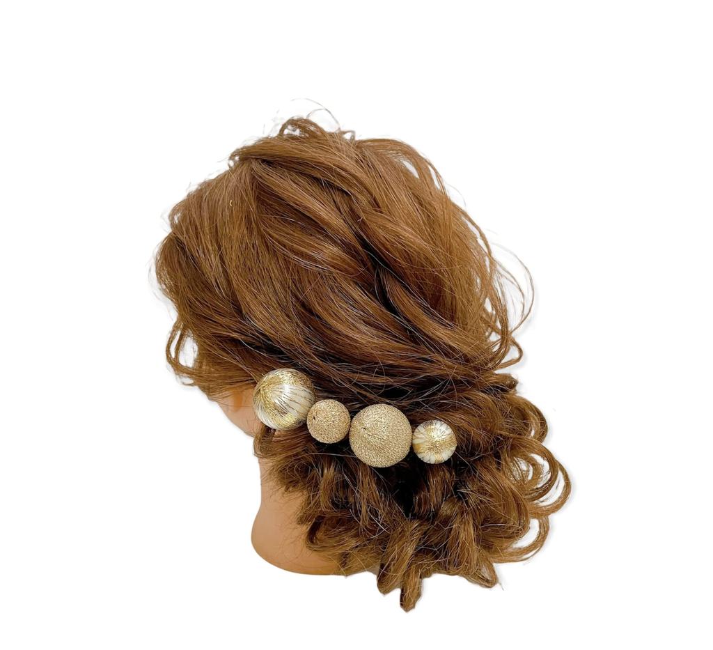 Japanese style hair ornament ball kanzashi gold ceremony wedding ceremony graduation ceremony kimono hakama headdress kanzashi hair accessory bridal