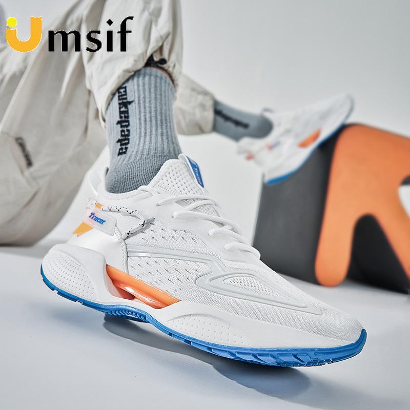 New Men's Breathable Sneakers Anti-slip Shock-absorbing Men's Running Shoes