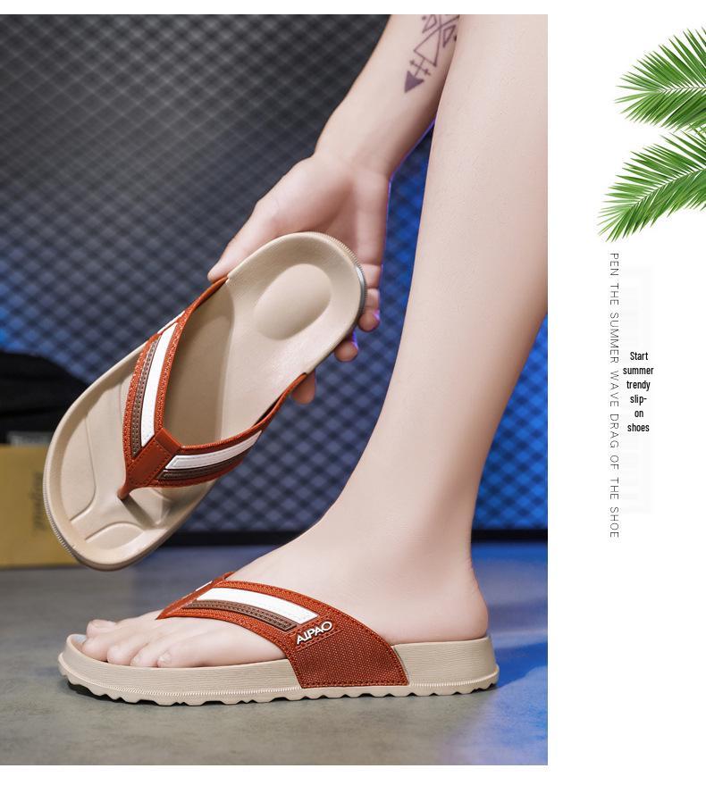 Men's Trendy Clip-Toe Non-Slip Flip Flops for Indoor & Outdoor Wear – Casual Beach Slippers