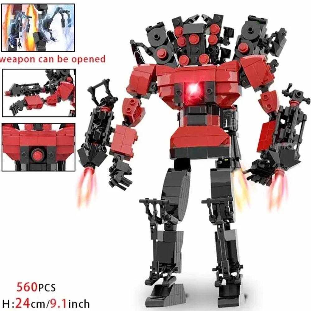 Moc Skibidi Toilet Action Figures Modello da costruzione Blocchi Camerman Titan Speakerman Surveillance Man TVMan Ragazzi Giocattoli per bambini Regali
