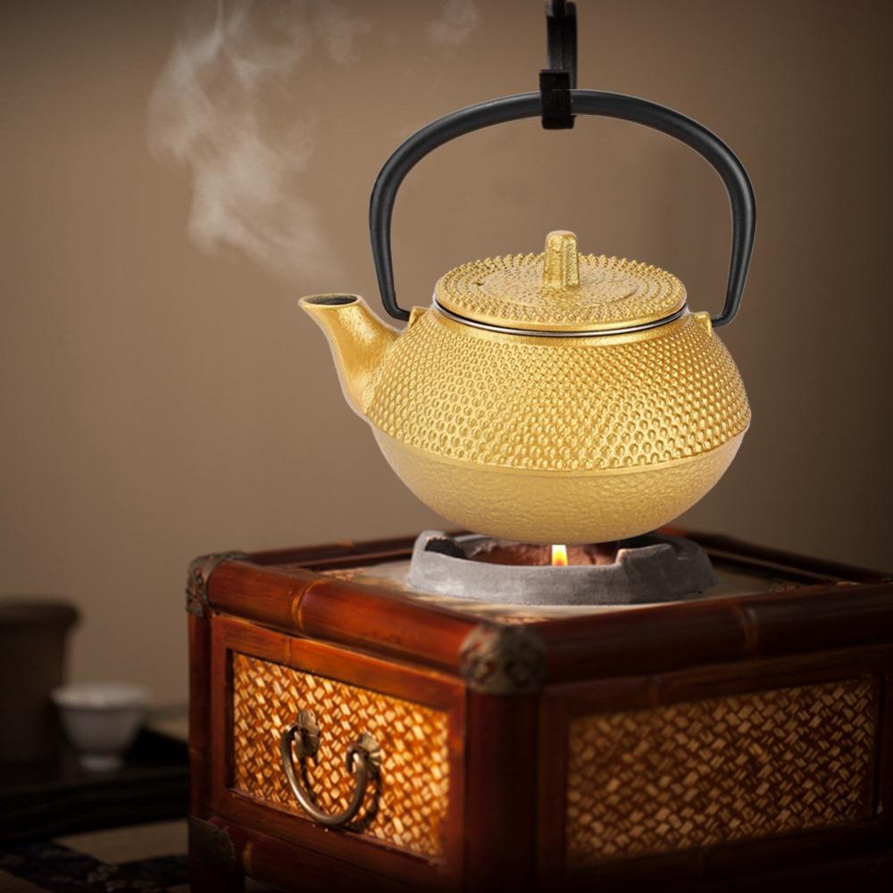 Stovetop Cast Iron Teapot Stainless Steel Infuser Japanese Tetsubin Kettle Tea Brewing