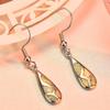 Luxe Style Teardrop Stone Blue White Fire Opal Earrings For Women 925 Sterling Silver Filled Long Dangle Drop Earrings Jewelry