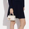 COACH Rowan Leather One Shoulder Handbag, Crossbody Bag Mini Women's Chalk White CD445-IMCAH