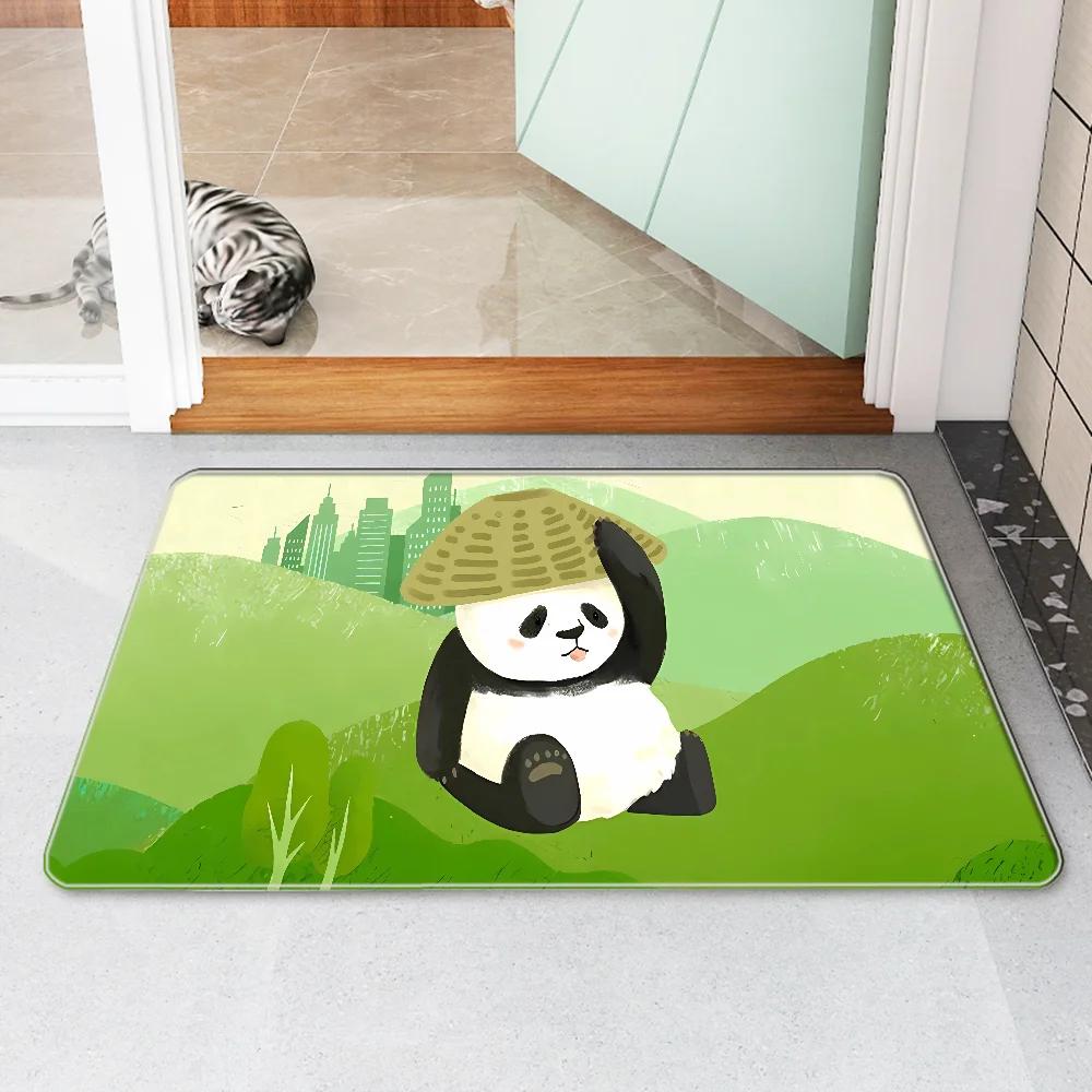 Panda Doormats Welcome Home Rugs Bedrooom Carpet Kitchen Floor Mat Entrance Door Mats Foot Bath Doormat Bathroom RoomPrayer Rug