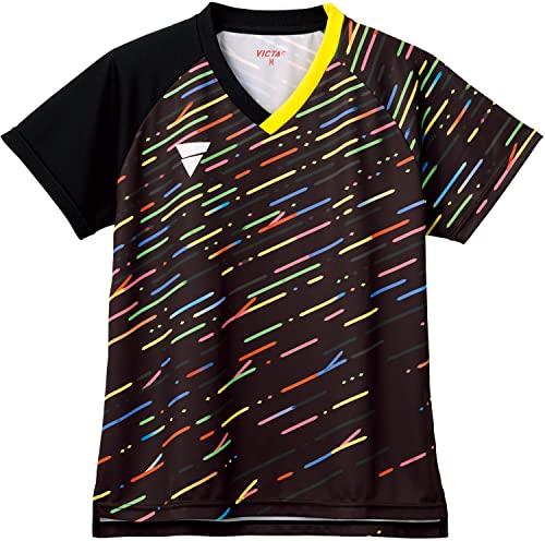 

VICTAS Table Tennis Women s Game Shirt V-LGS306 J.T.T.A (Japan Table Tennis Ladies Association) Approved Black (1000) M 512304