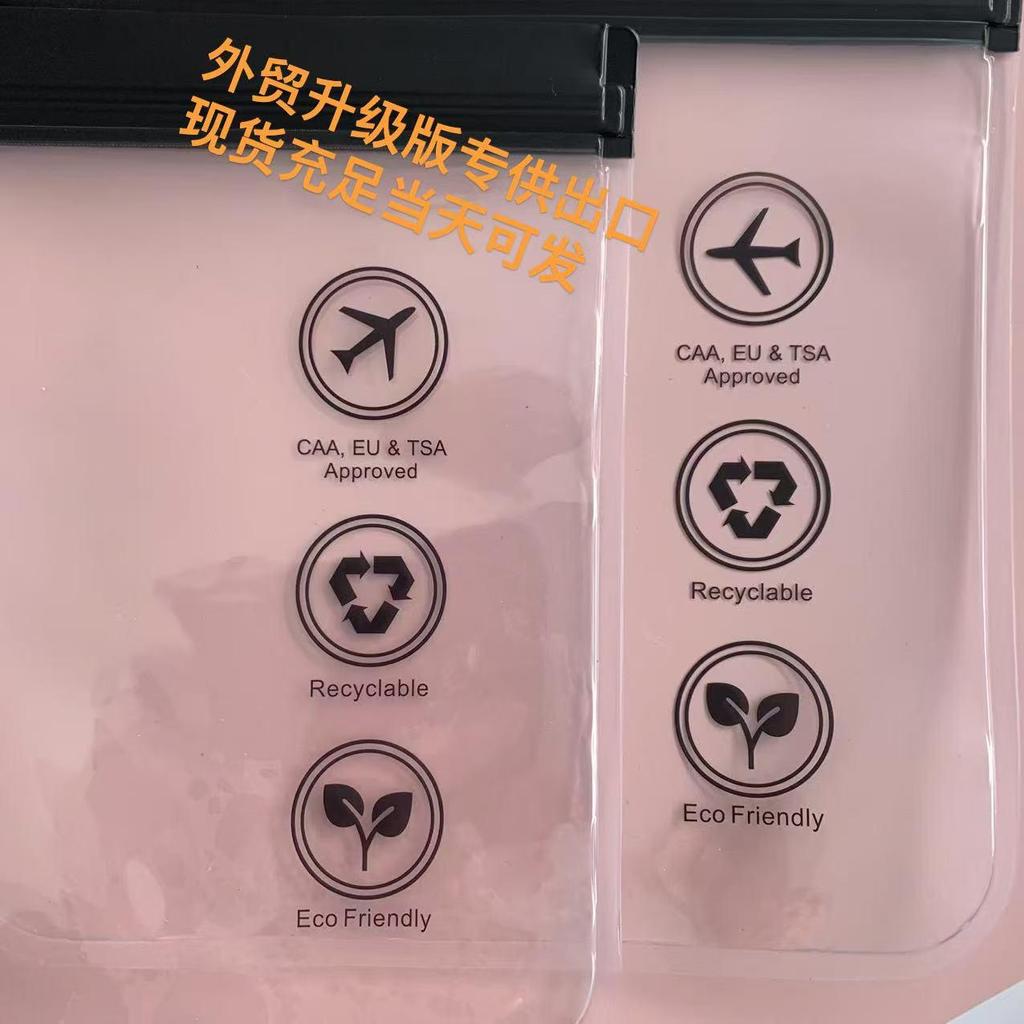 Portable Waterproof EVA Travel Makeup Bag with Transparent Design and Lanyard for Easy Storage