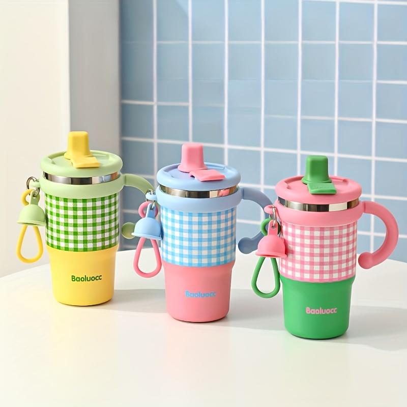 Stylish Coffee Thermos Mug for 2025, Ideal for Students, Features a Large Capacity, Handle, And Straw, Perfect for On The Go