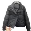 European down jacket women's stand-up collar bread jacket winter new button design short white duck down jacket