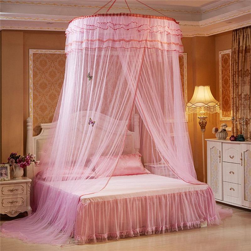 Romantic Hung Dome Mosquito Net Princess Students Insect Bed Canopy Netting Lace Round Luxury Mosquito Nets Curtain Bed Tent